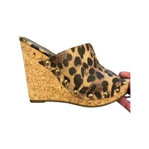 MICHAEL KORS leopard print wedges